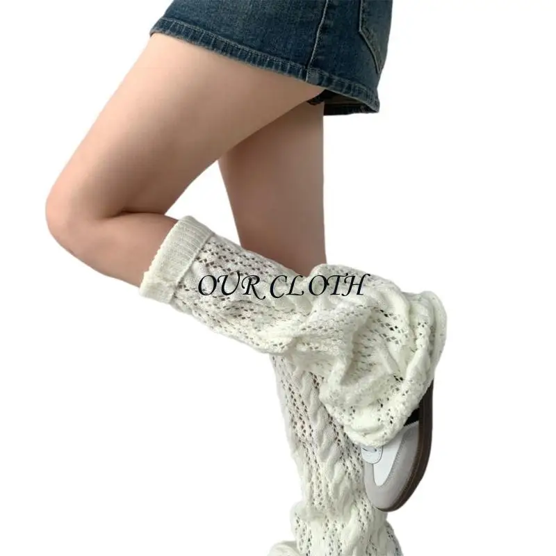 حفرة مجوفة ثقب متماسكة تدفئة الساق للنساء harajuku الشفور الجرونج الجوارب الطويلة الطويلة #2