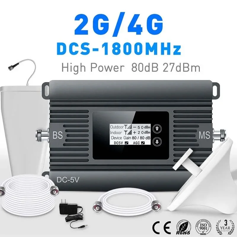 

Mobile Phone Signal Amplifier DCS 1800MHz Signal Booster 2G4G 80dB High Power