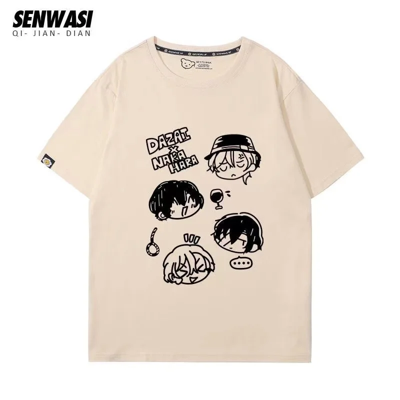 

100% cotton role play Wenhao wild dog anime too zai Ji human lost around Central Plains also T-shirt men's and women's short sle