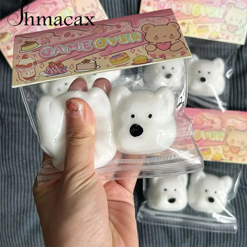 Cute Little Dog Head Squishy Toy Lovely Squeeze Slow Rebound Toy Cartoon Soft Mochi Toys Stress Release Hand Relax Gifts