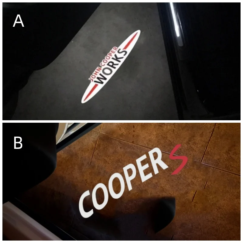 

Для Mini Cooper One R56 R57 R58 R59 R60 F56 F60 R52 Светодиодные дверные лампы приветствия с логотипом авто декоративные аксессуары