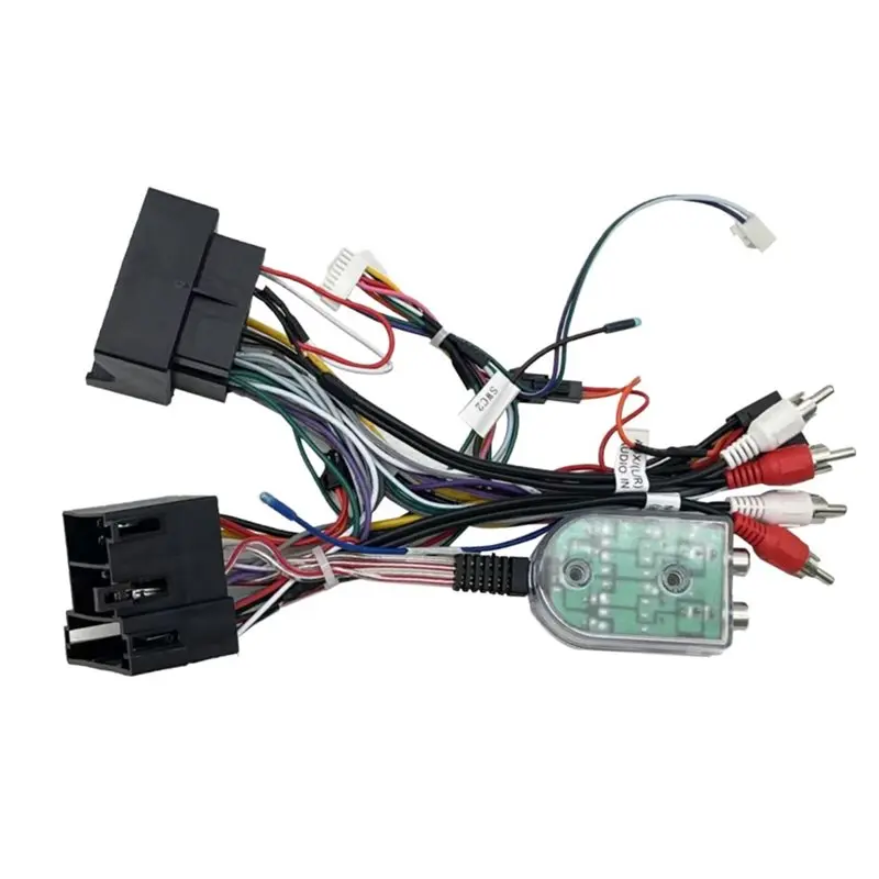 Car Radio Power Cable Wiring Harness With Audio Converter For TT A3 S3 RS3 A4 S4 Multimedia Autoradio Video Player