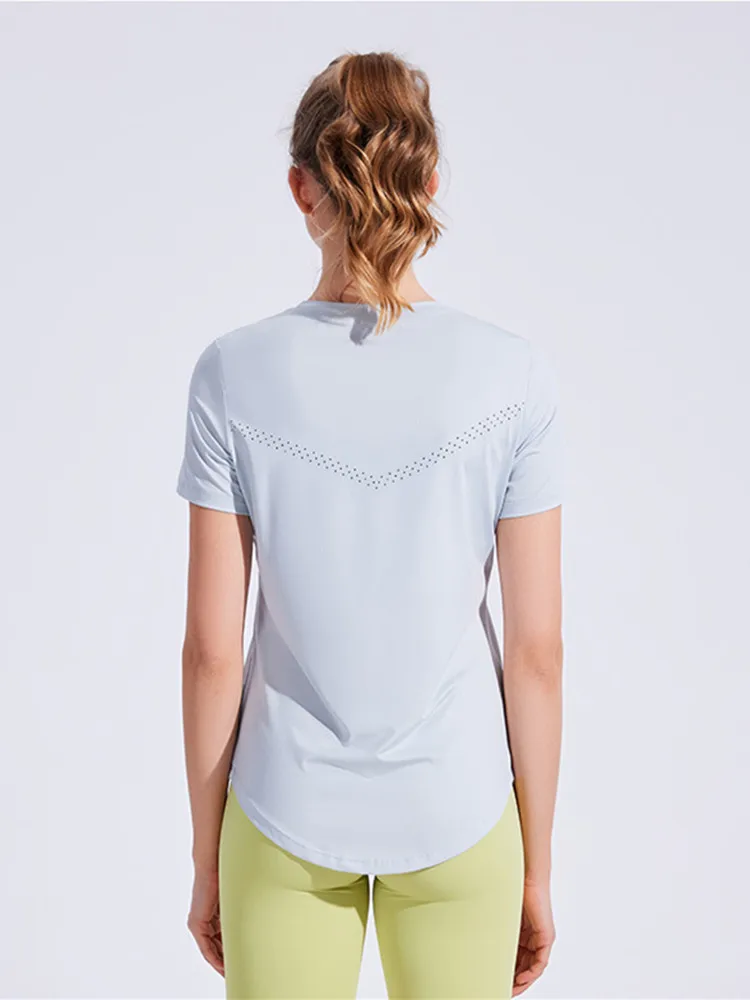 

Одежда для йоги с коротким рукавом, женская спортивная одежда 2026, женские блузки для бега в тренажерном зале, рубашки, спортивные топы, футболка для фитнеса, одежда для спортзала Workou