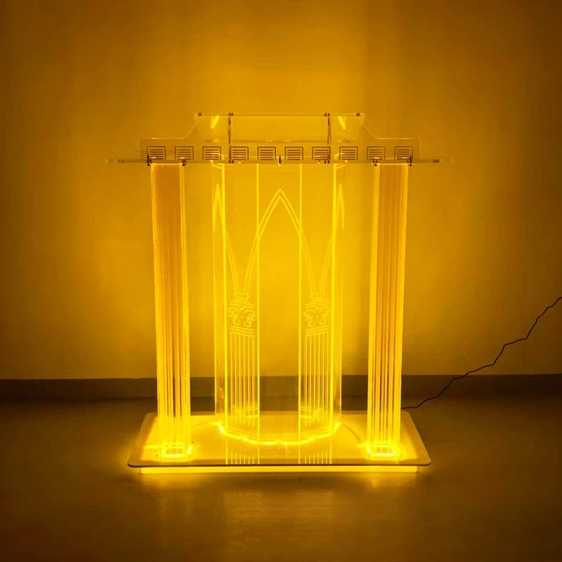 Master of ceremonies transparent wedding acrylic podium, church wedding podium