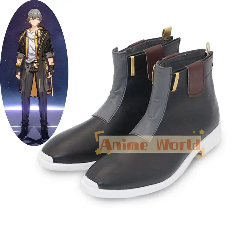

Honkai: Rail Male Protagonist Trailblazer Receptacle Y Caelus Cosplay Shoes Boots Halloween Party PU Leather Custom Made