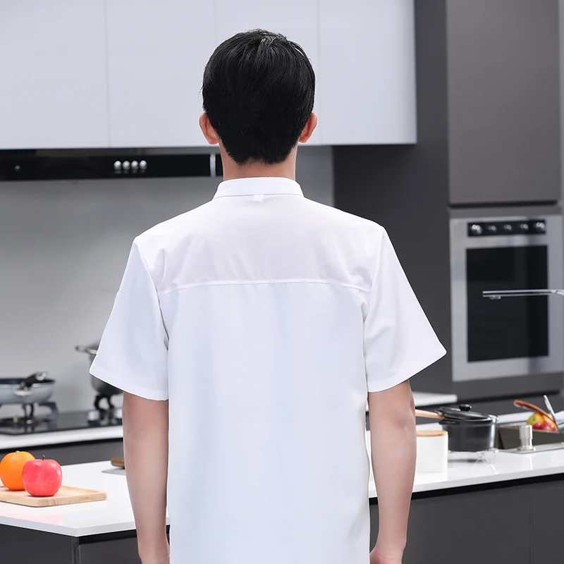 Uniforme de Hotel para Chef, Chaqueta resistente al desgaste y transpirable, monos de cocina, traje de cocinero profesional, ropa de trabajo, servicio de alimentos