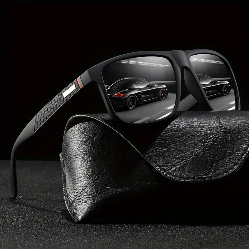 

Квадратные модные очки в винтажном клетку для мужчин и женщин — роскошные дизайнерские антибликовые прямоугольные оправы в полной оправе для вождения