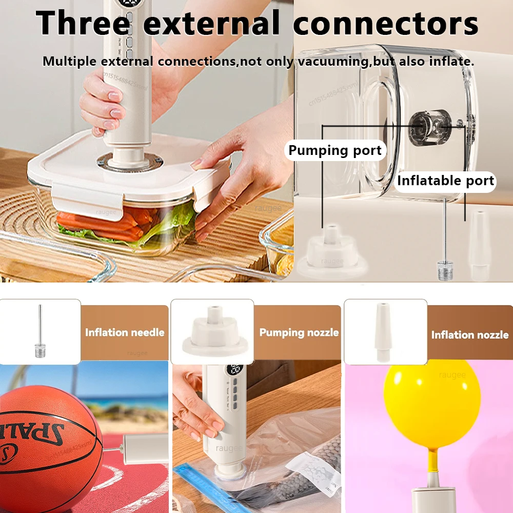 Mini Vacuümsealer Draadloze Multifunctionele Voedselverzegelaar Met Zuig Droog/Vochtig Voedsel Sluitmachine Plastic Zak Heat Sealer