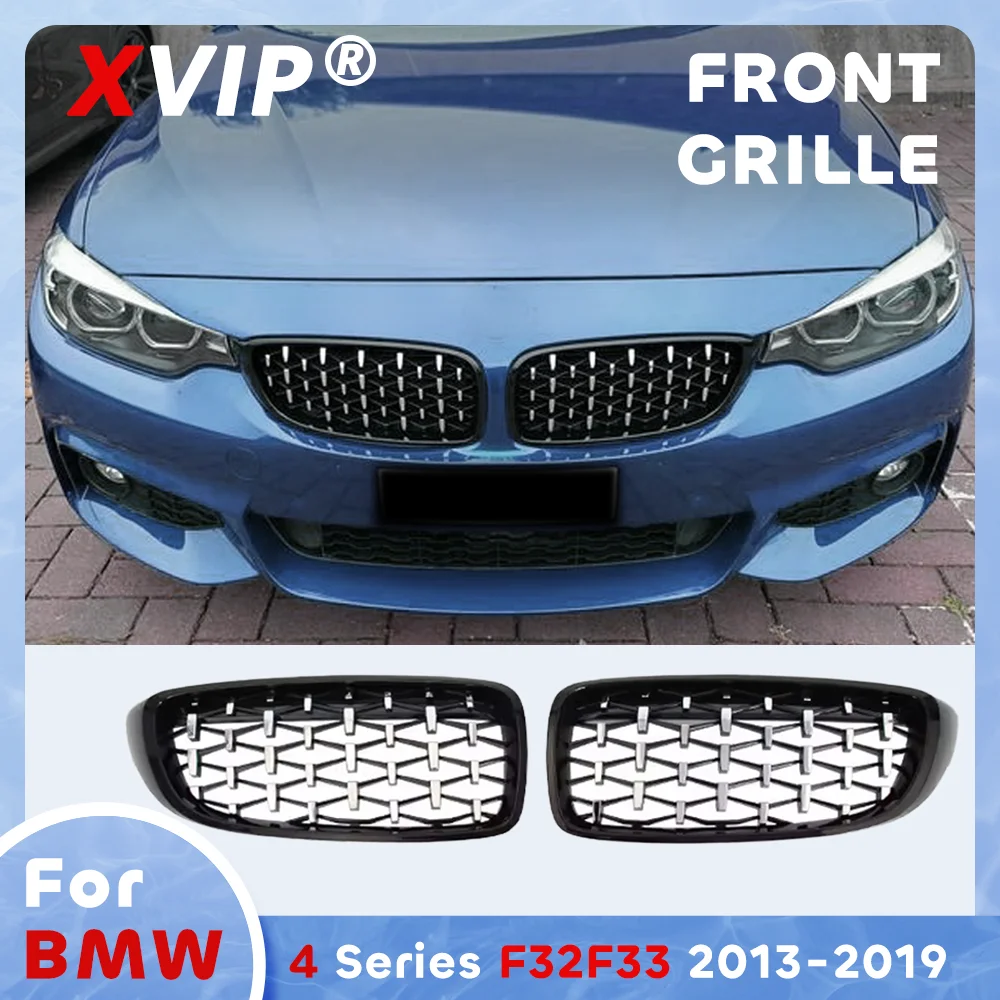 

Решетка переднего бампера XVIP Chrome Black Diamond Style для BMW 4 серии F32 F33 2013-2019