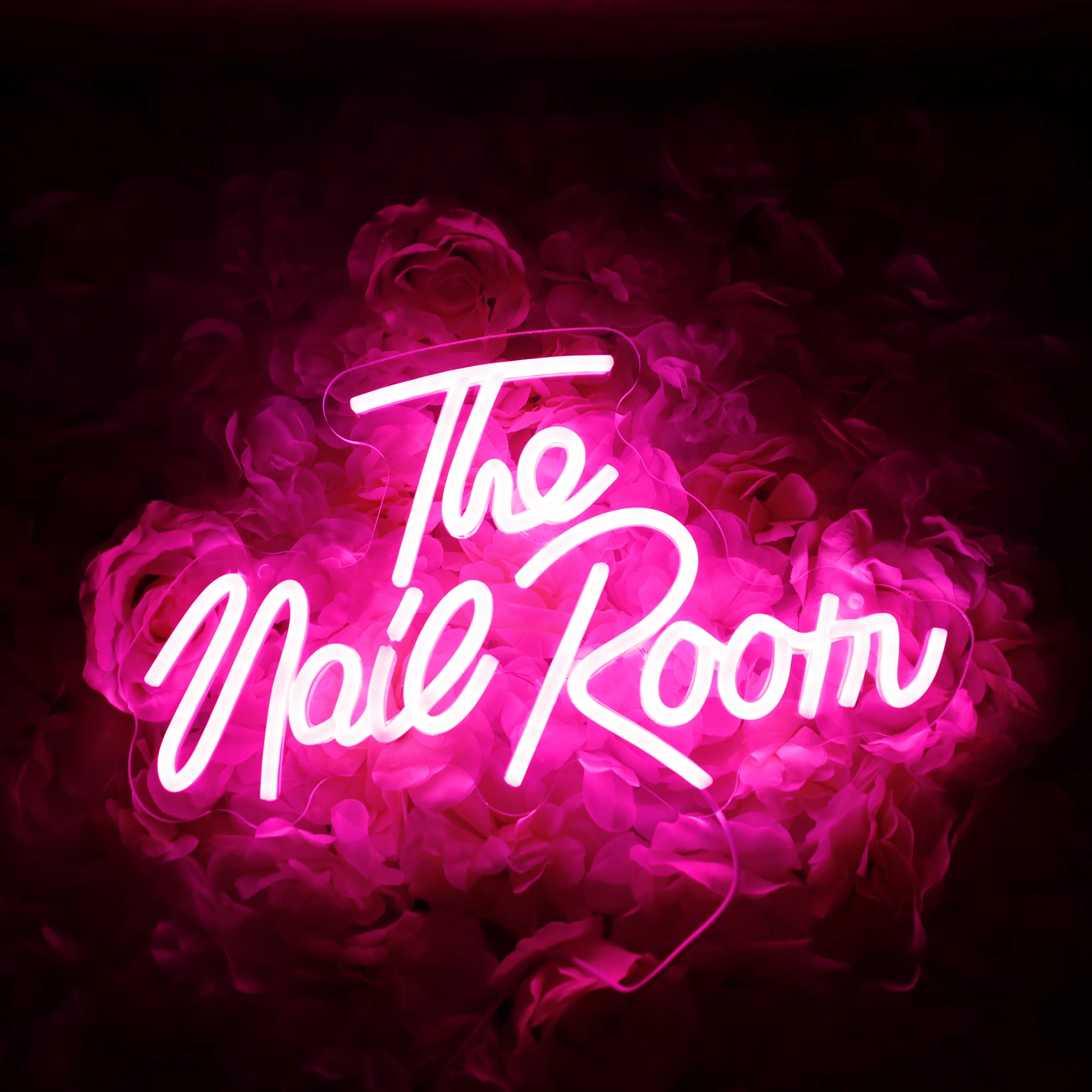 The Nails Room Neon Sign Led Pink Neon Light Up Signs for Wall Decor Usb Neon Lights for Nail Salon Beauty Room Stores Decor