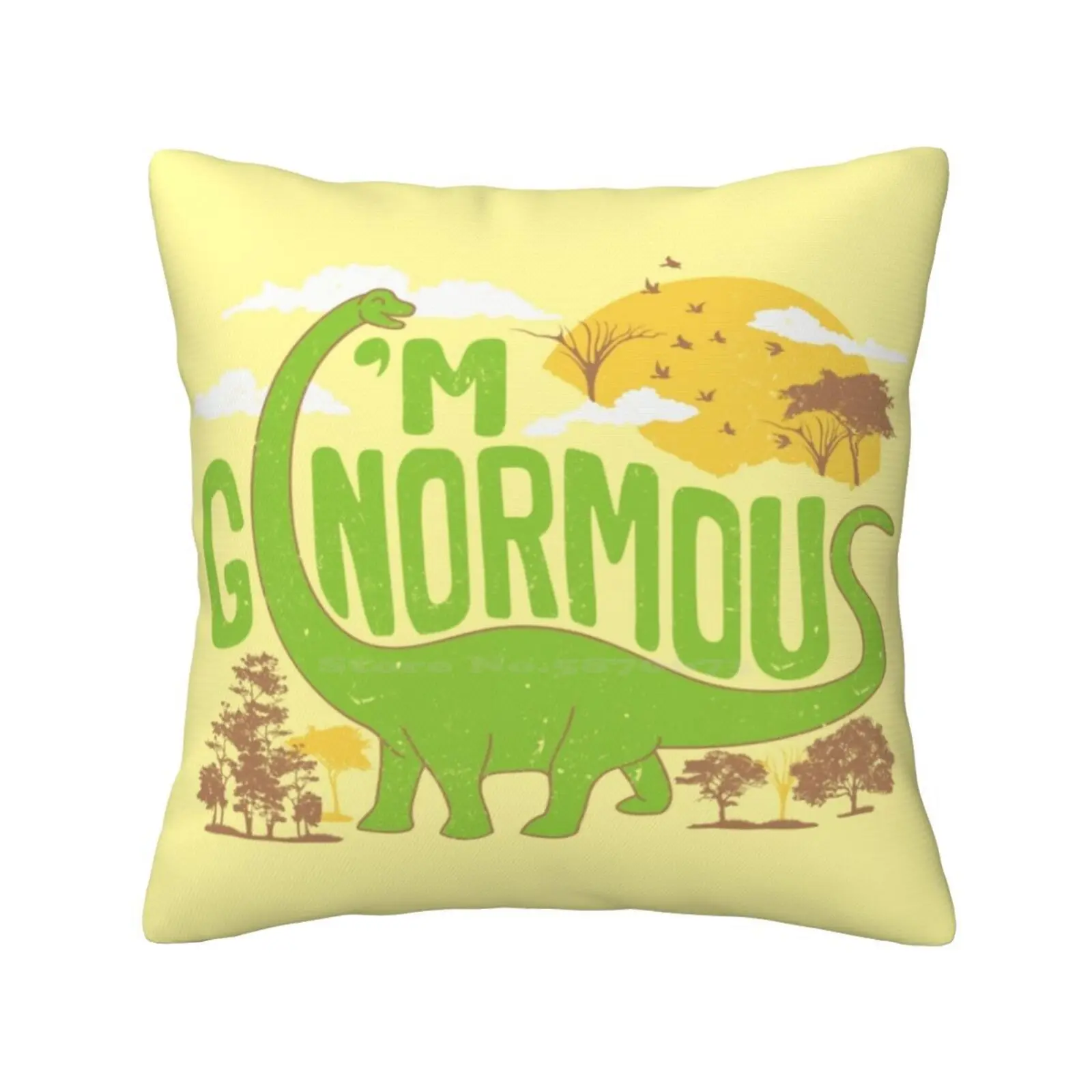 Ginormous Bedroom Office Hug Pillowcase Dinosaurs Enormous Giant Expression Adjective Complex Funny Cute