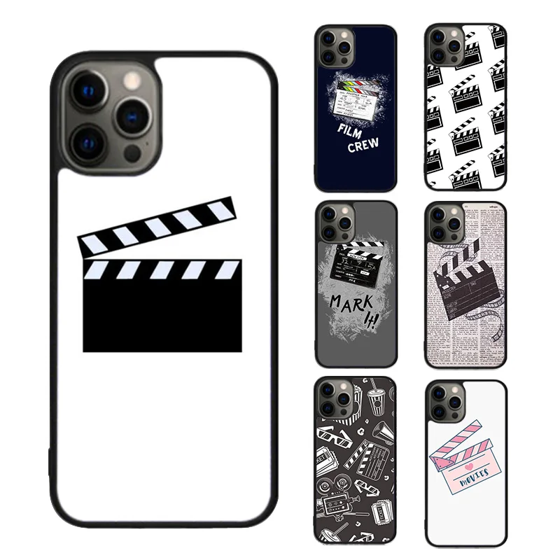 Film Movie Clapperboard Clapper Board Phone Case For iPhone SE2020 15 16 14 13 12 11 Pro Max Coque 8 PLUS 7 mini fundas cover