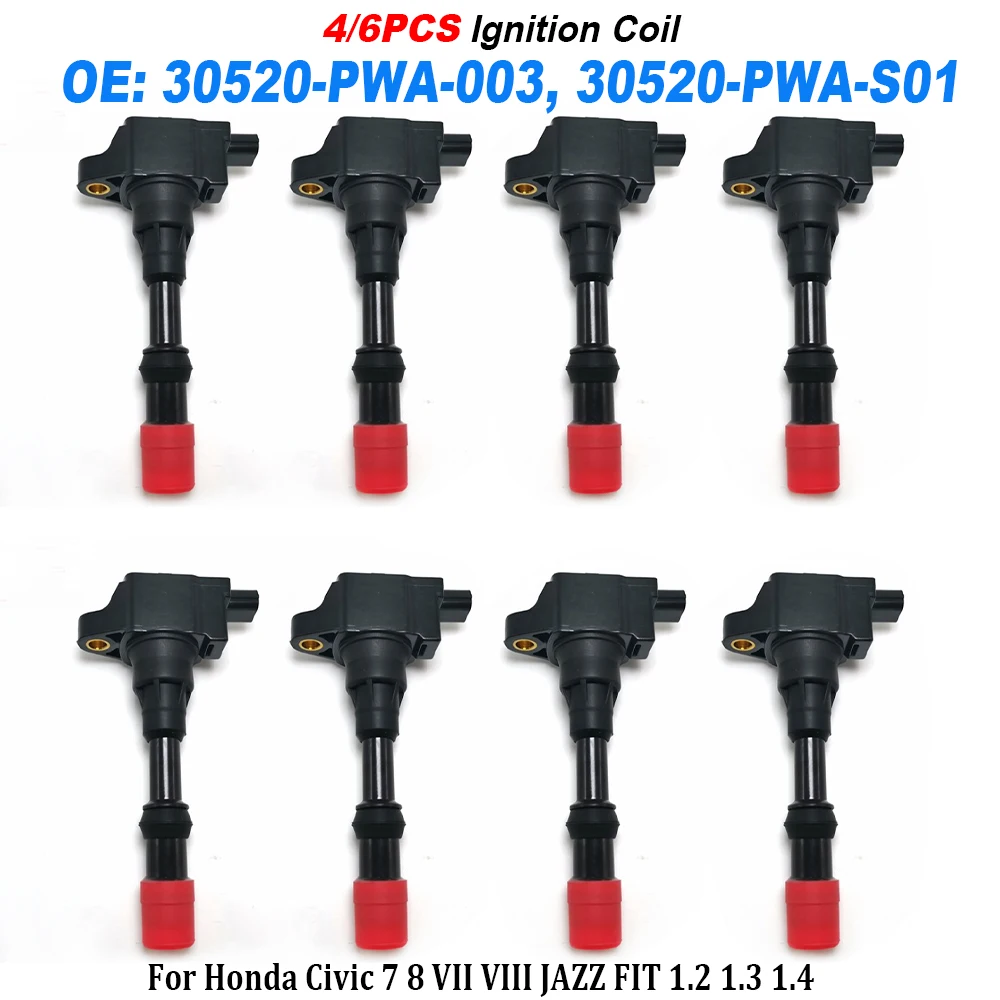 

4/8PCS 30520-PWA-003 30521-PWA-003 30520-PWA-S01 For H ond a CITY Civic 7 8 VII VIII JAZZ FIT 2 3 III 1.2 1.3 1.4 30520PWA003