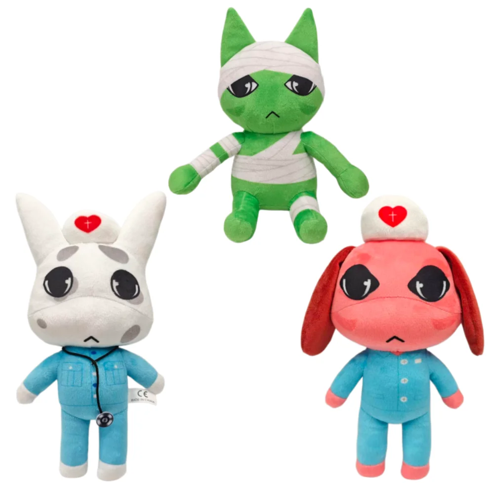 

Cute Horror Animal Hospital Plush Toy Blue Dog Soft Stuffed Cartoon Doll Collectible For Adult Fans Home Decoration Cuddly Gift