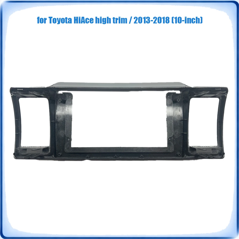 Car Radio Fascia Frame For Toyota HiAce High Trim 2013-2018 10 inch Wiring Harness Power Cable Plug & Play No Cutting