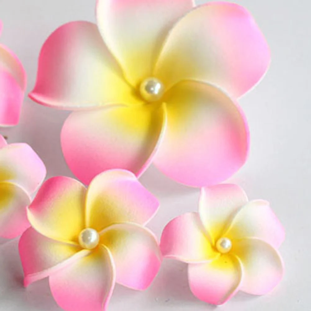 Pearl Plumeria Flower Hair Clips For Women Girls Hairpins Egg Flower Barrette Hawaiian Wedding Party Bag Hat Accessories