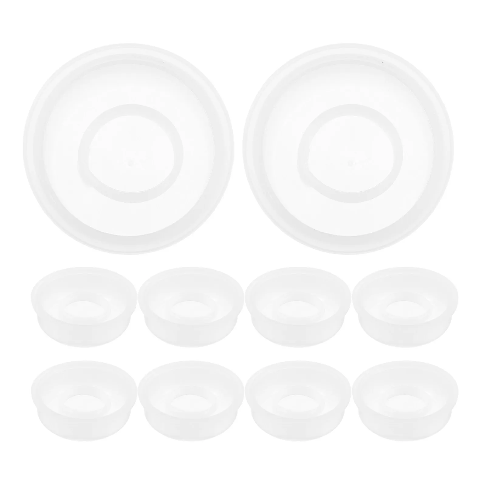 10Pcs Plastic Chemical Bucket Lids 20-25L Leak Proof Pull Ring Screw Seal for Industrial Paint Storage Pet Food Chicken Feed