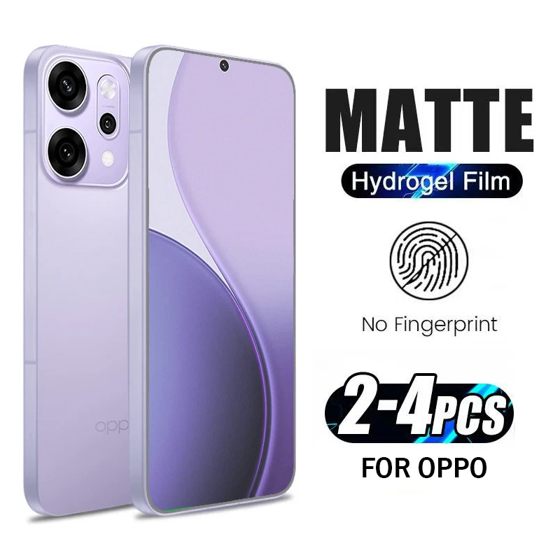 

2-4Piece Anti-Fingerprint Matte Hydrogel Film for Oppo Reno14 13 Pro Screen Protector for Reno8 7 6 5 Lite 8T 8Z 7Z 6Z Not Glass