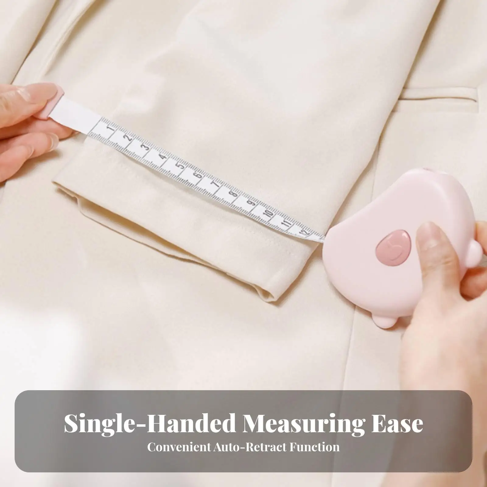 Flexible Body Measure Tape Retractable Soft Ruler for Weight Loss Tracking Tailoring Accurate Carbon Steel Head Compact Case