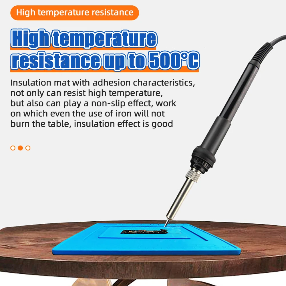ESD Repair Pad Insulation Heat Resistant Soldering Station Silicon Soldering Mat Work Pad Desk Platform Mobile Repair Tool Kit