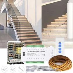 Day/Night Remote 16 Step PIR Motion Sensor COB LED Stair Lights Kit 40