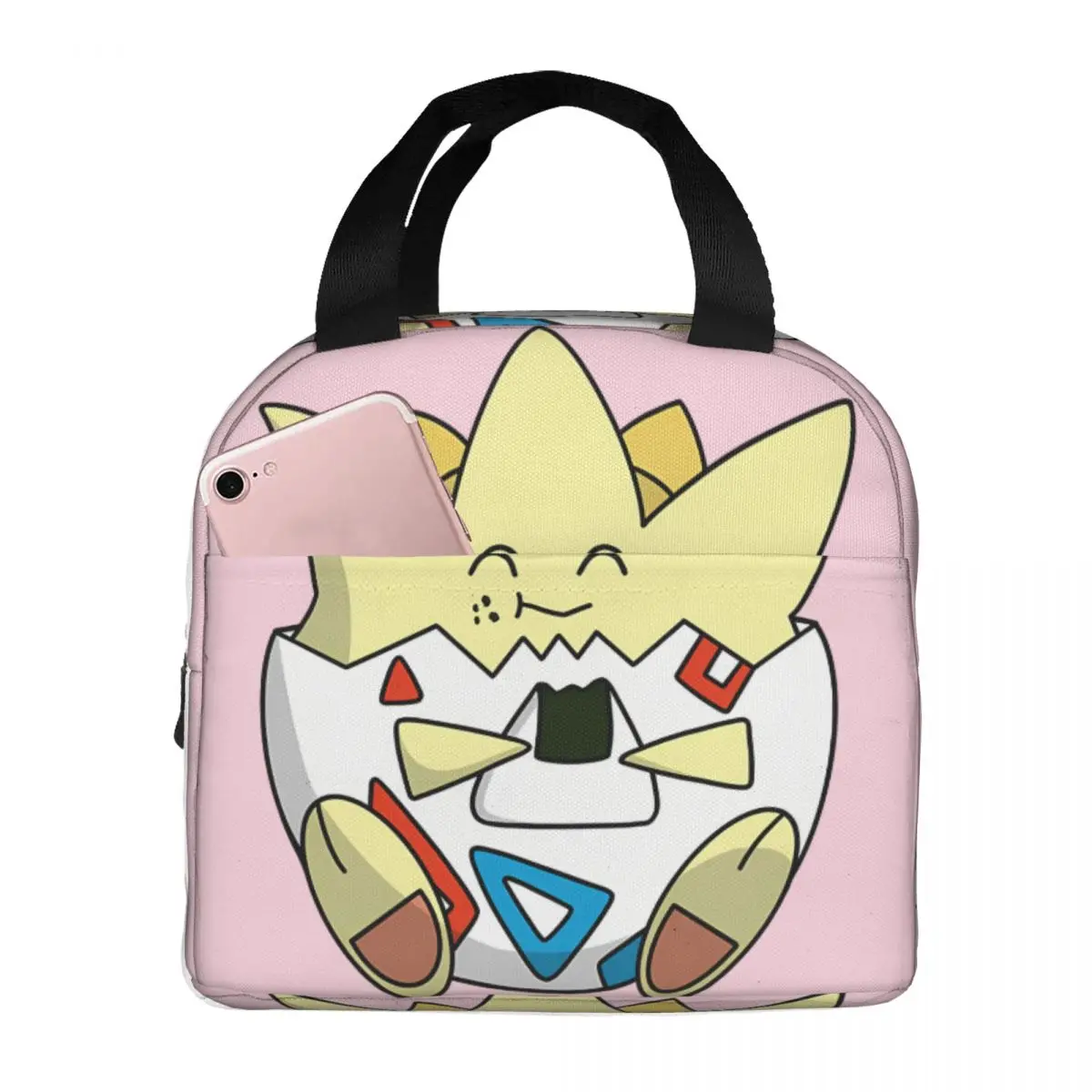 

For Lunch Pokemon Hungry Togenigri Sticker Zipper Closure Thermal Pocket Monster Pikachu Bento Box Girl Kid Lunch Boxes