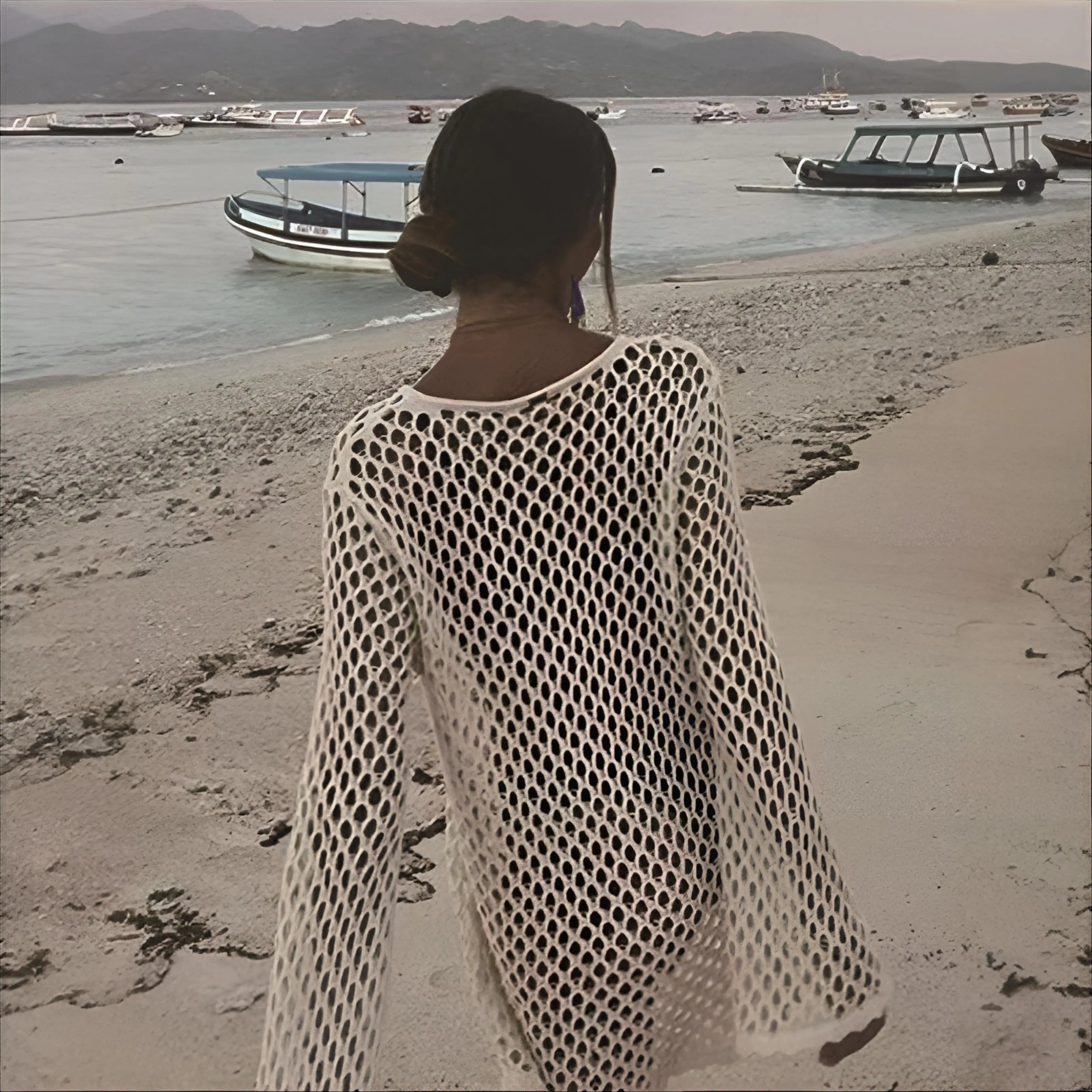 

Женская майка с леопардовым принтом из змеиной кожи, пляжная, элегантная, летняя, сезонная, черная, с прозрачными кисточками, цыганская нейтральная