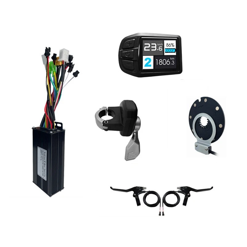 

26A Tri-Mode Controller Set With UKC3 Display Gauge 36V 48V For Electric Bike Motor Conversion