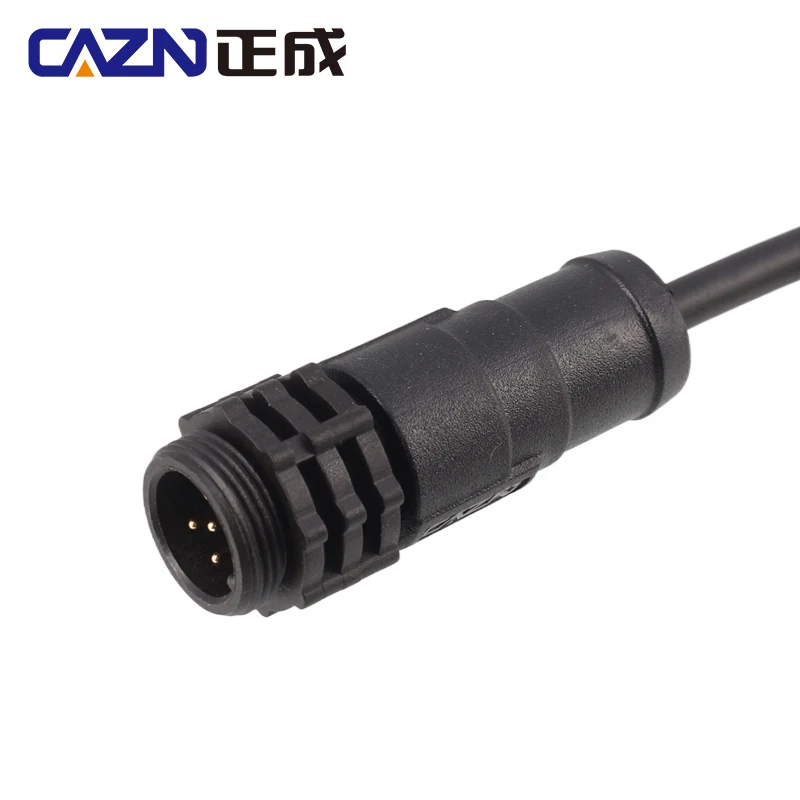 IP67 IP68 E10 Straight Male Overmolded Mating Plug Threaded 2-12Pin 4.0mm-8.0mm PVC PUR Industry Standard Connector Cable