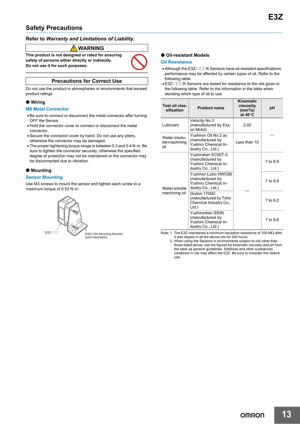 Omron Photoelectric Sensor E3Z-D61 E3Z-D62 E3Z-D81 E3Z-D82