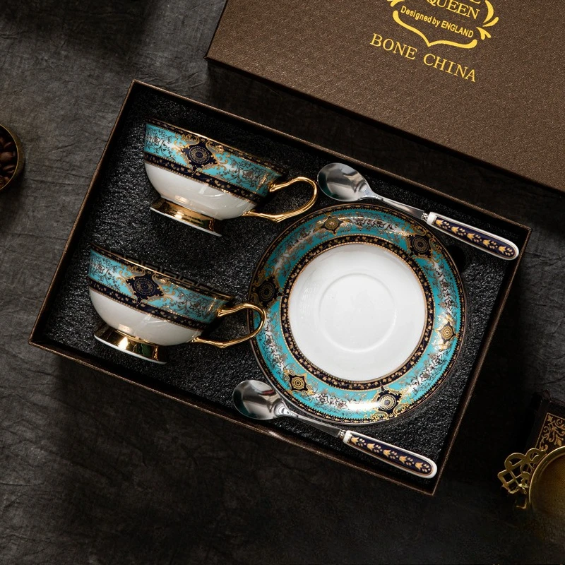 

Retro European Cup Bone China Coffee Cup Set Ceramic High Value Water Light Luxury Saucer Afternoon Tea Set