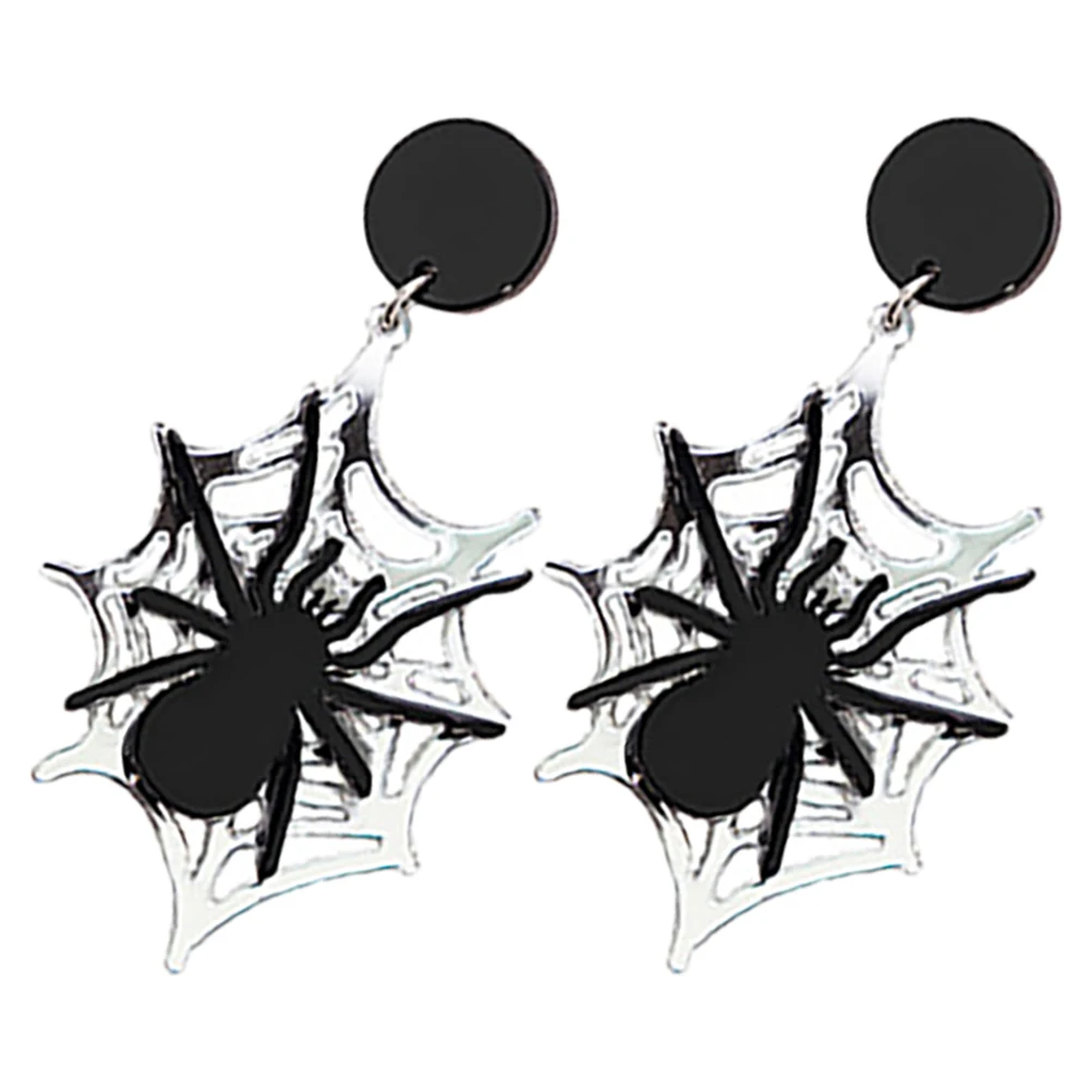 

Gothic Earrings Small Studs Black Spider Halloween Accessories for Women Ladies Jewelry Tiny Ear studs