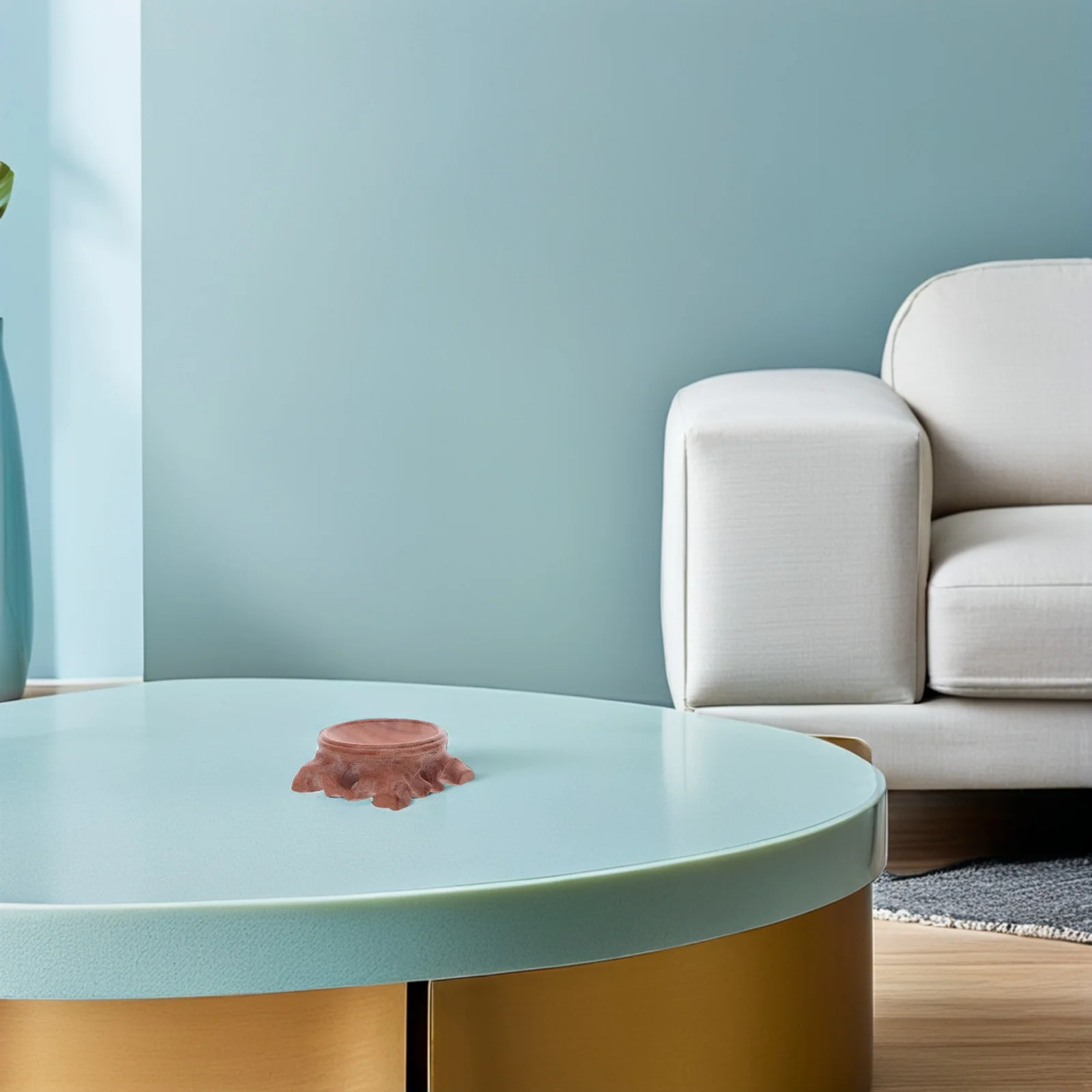 

2 Pcs Crystal Ball Bracket Base Tray Holder for Stones Display Stand Wooden Stands