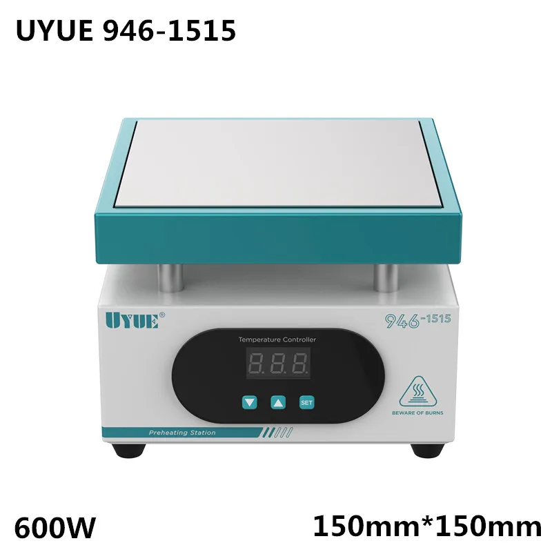 UYUE 946-1515 150mm*150mm Heating Table Intelligent PCB Preheating Platform 600W For BGA PCB SMD Phone LCD Touch Screen Repair