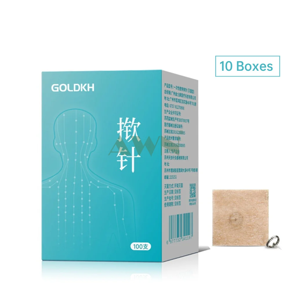 10 Boxes Multiple Size Painless Acupuncture Massage Patch Ear Press Needle Auricular Awn Needle masajeador