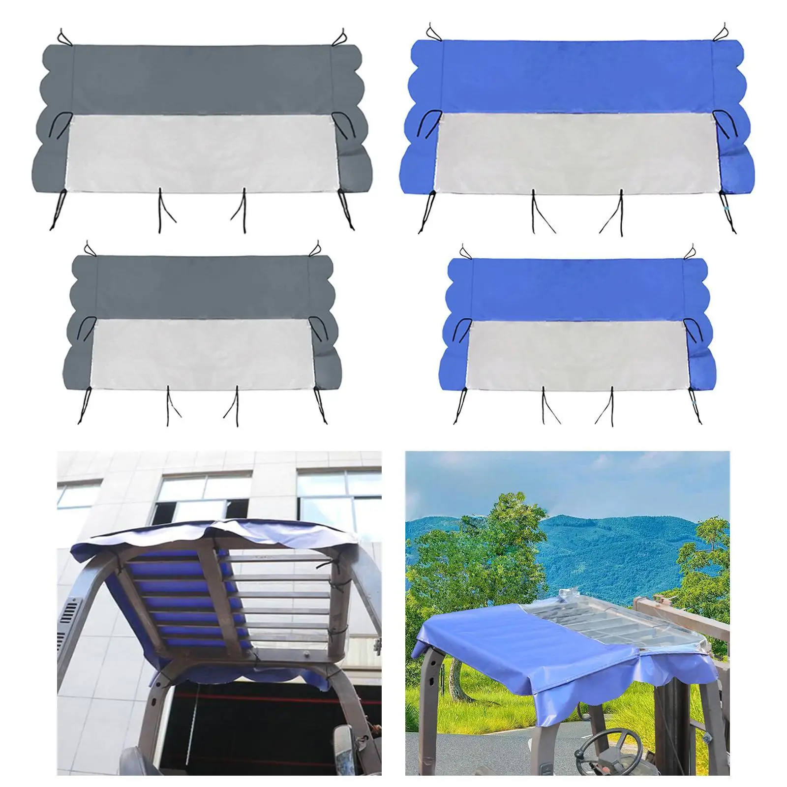 

Forklift Roof Rain Cover Forklift Accessories Weatherproof Waterproof Guard Easy Installation Top Awning for Snow Working