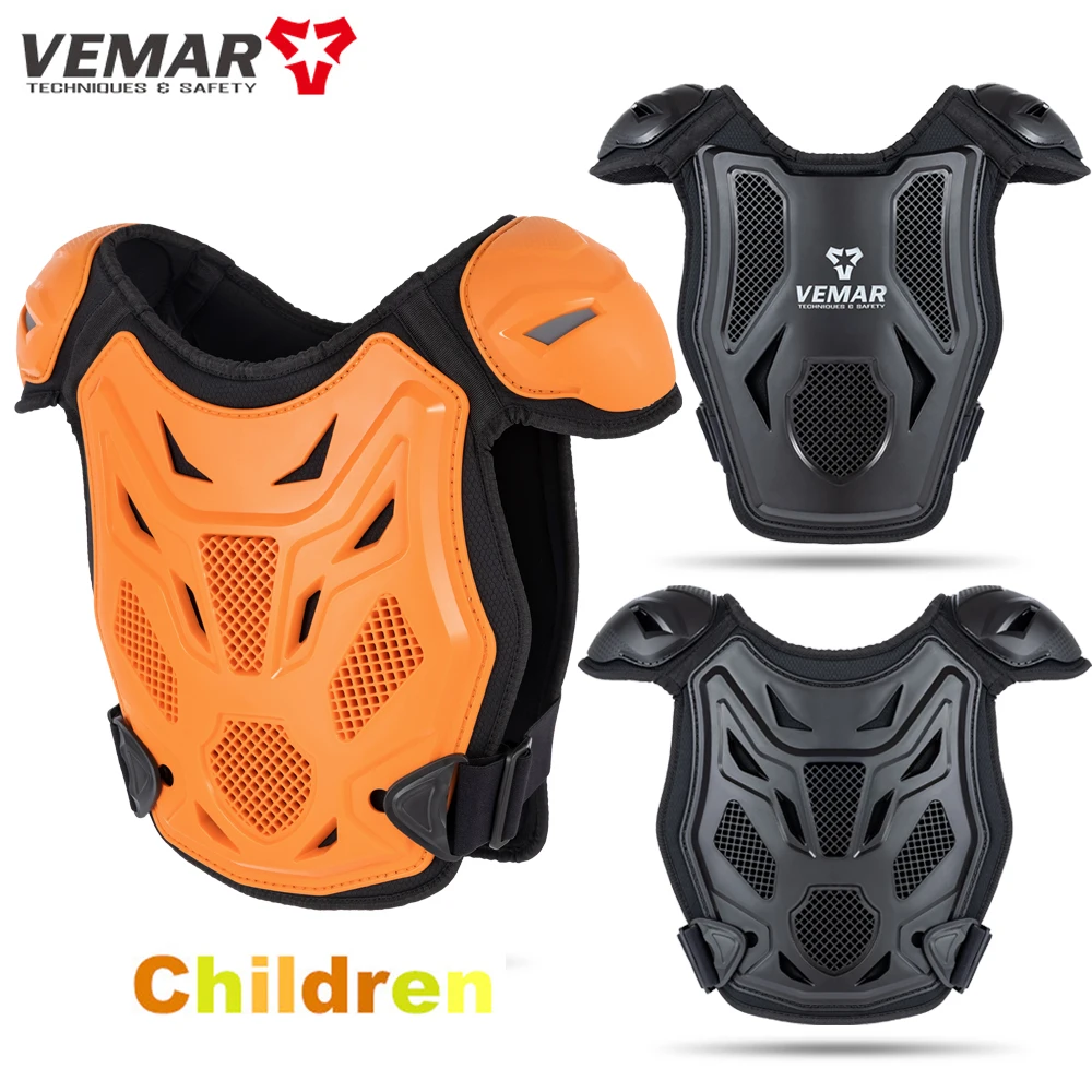Child Kids Motocross Body Armor Motorcycle Jacket Motocross Moto Vest Back Chest Protector Off-Road Dirt Bike Protective Gear