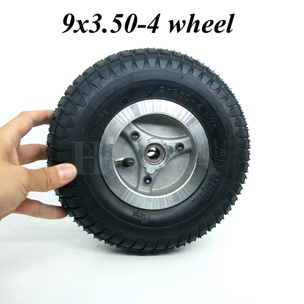 9x3.50-4 Pneumatic Tire Wheel for Electric Gas Scooters, Pocket Bikes, Mower, Go Karts 9 * 3.50-4 Wheel Tyre