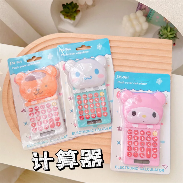 

Sanrio Calculator Hello Kitty Cinnamoroll Kuromi My Melody Cartoon Mini Office Supplies Student Protable Staionery Prize Gift