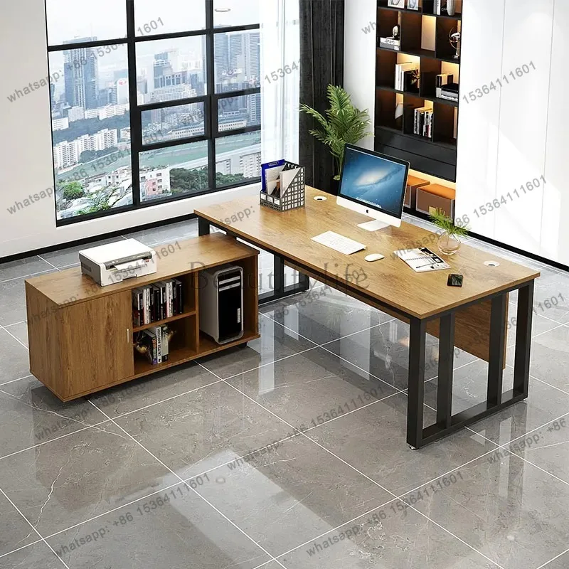 Large Bedroom Luxury Office Desk L Shape Upgrade Wooden Modern Computer Desk Study Storage Nordic Scrivania Da Ufficio Furniture