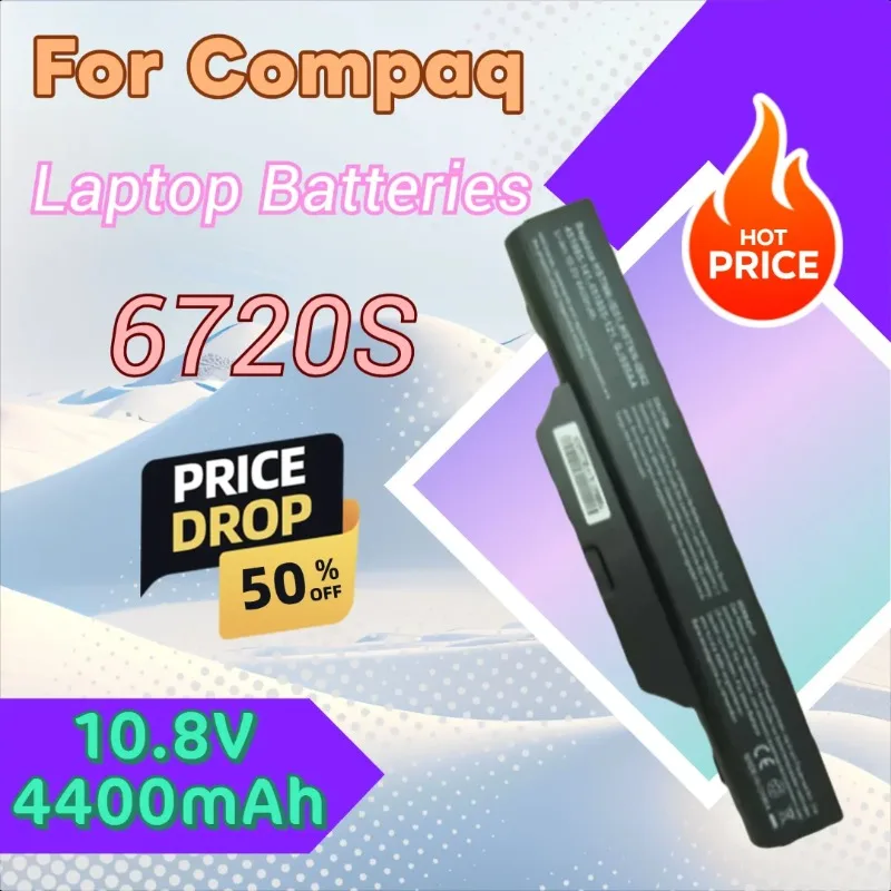 

НОВЫЙ 6-ячеечный аккумулятор для ноутбука 10,8 В 4400 мАч для Compaq 615 Compaq 610 Compaq 550 6720 6820 6720s 6830 6830s HSTNN-IB52 HSTNN-IB51