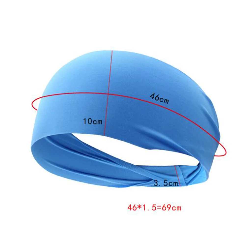 6 個のスポーツヘッドバンド弾性速乾性ヘアバンドヨガランニングワークアウトフィットネスユニセックスヘッドウェア吸汗ヘアアクセサリー