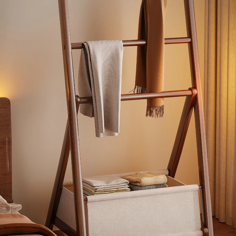 2026 New Space Saving Freestanding Clothes Rack Bedroom Bedside Foot Garment Storage Hanging Coat Organizer Stand