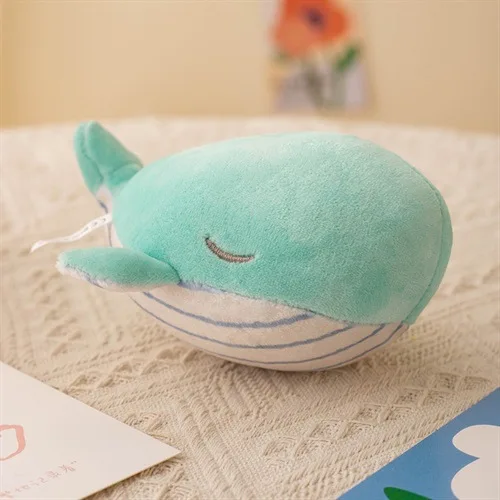 クジラのぬいぐるみキーホルダー,柔らかいおもちゃのペンダント,青,黄,ピンク,カワイイバックパック,お友達へのギフト