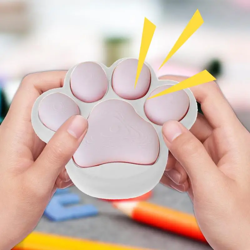 Push Fidget Toy Cat Paws Button Games Machine 3D Printed Stress Relief Toy Interactive Fidget Sensory Toy For Kids Adults