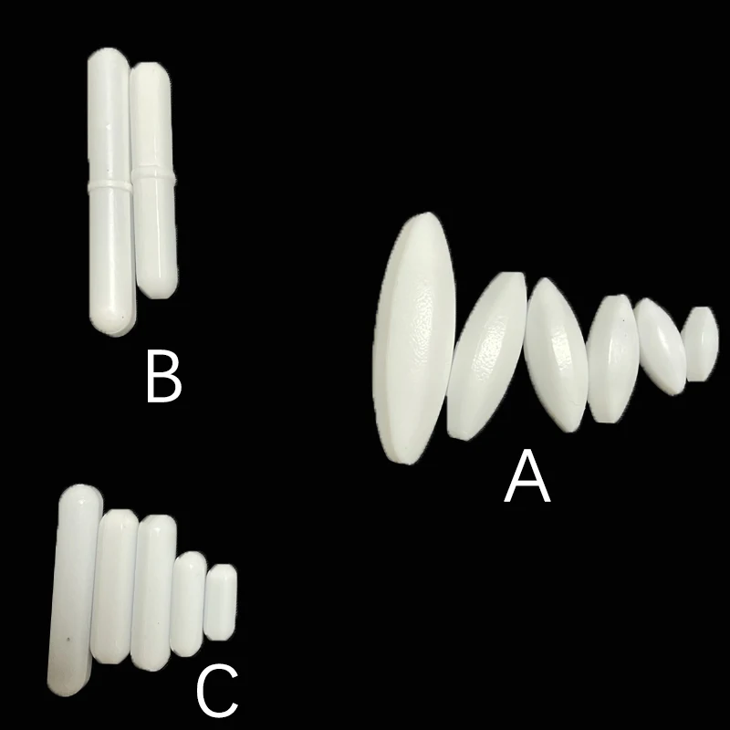 conjunto agitador magnetico bar tamanho 15 mm 20 mm 25 mm 30 mm 35 mm 40 mm 50 mm 60 mm ptfe agitador magnetico misturador agitador barras suprimentos de laboratorio pcs 01