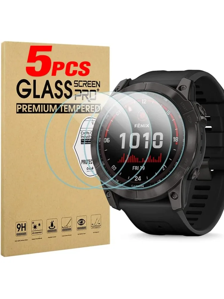 Für Garmin Fenix 8 7 6 6S 6X 5 5S/Vivoactive 3/Forerunner 945 955 965 225 255 265S Gehärtetes Glas Displayschutzfolie SmartWatch