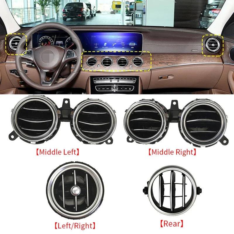 

For Mercedes Benz W213 Front Rear Air Conditioner Vent Grille Outlet Assembly E Class 2015-2023 E200 E260 E300 E350 E63 AMG