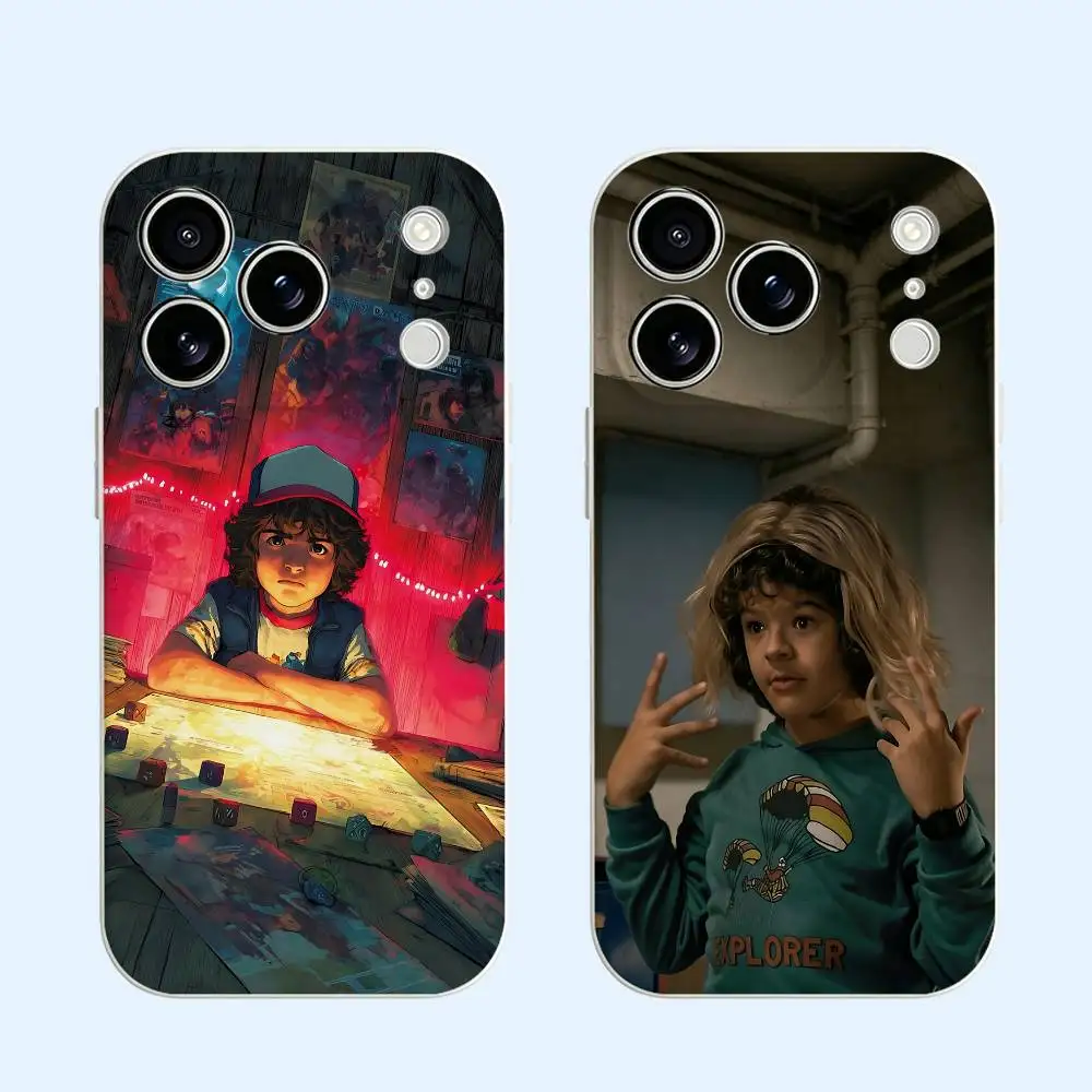 Funda de Teléfono Gaten D-Dustin M-Matarazzo Negra de TPU Suave para iPhone 17 16 15 14 13 12 11 Pro Max Mini Plus E con Diseño Impreso