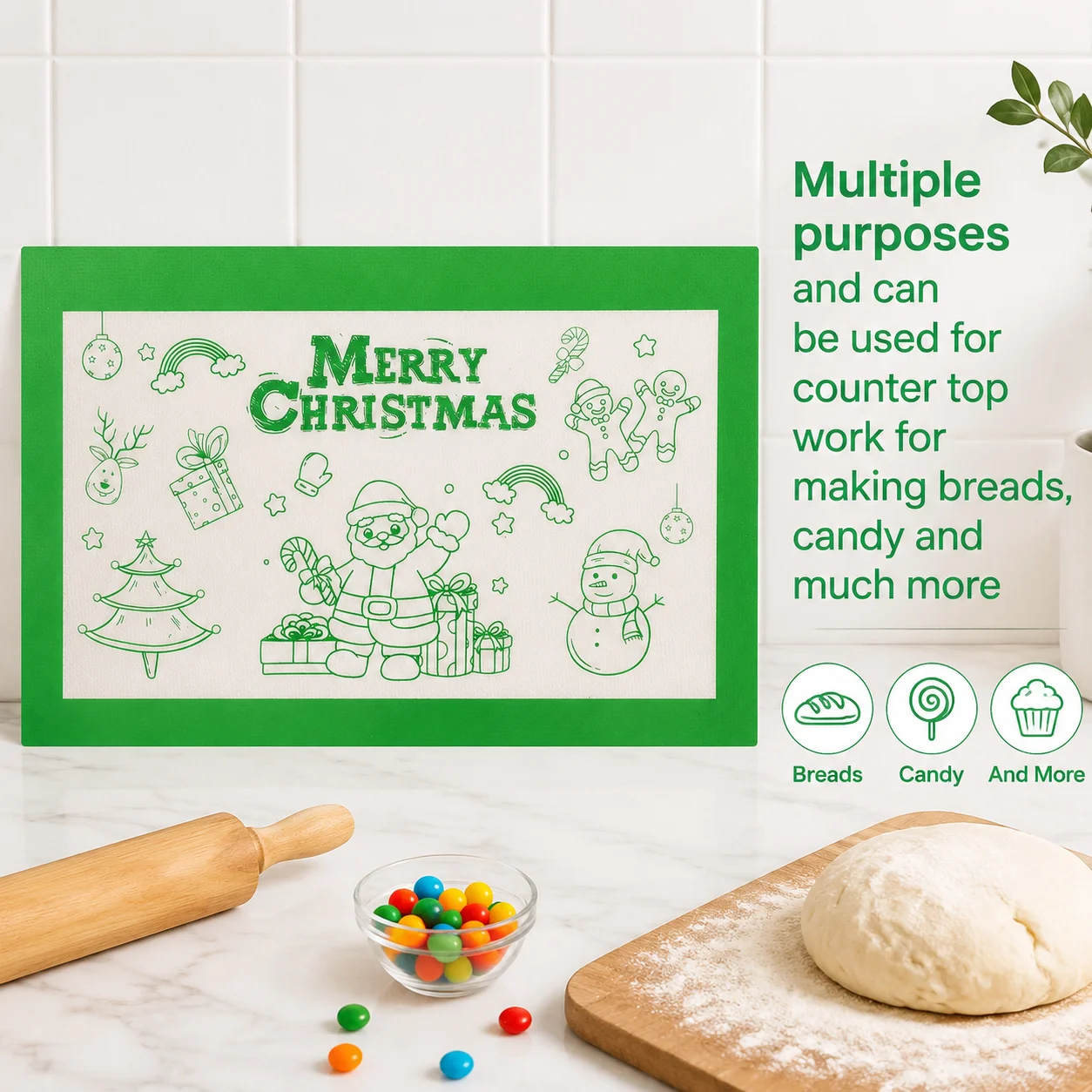 Christmas Silicone Baking Mat - огляд і ціна Kitchen Baking Supplies